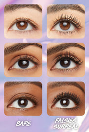 maybelline falsies surreal waterproof mascara before after